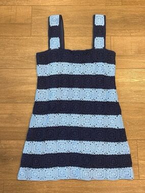 Hyacinth House Blue and Navy stripe Mini Dress